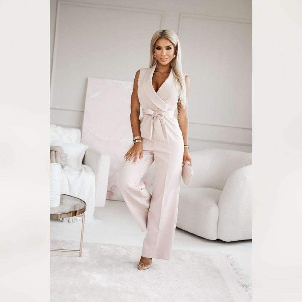 Maribel – Bezrękawowy Kombinezon – Elegancka Sylwetka z Eleganckim Krojem