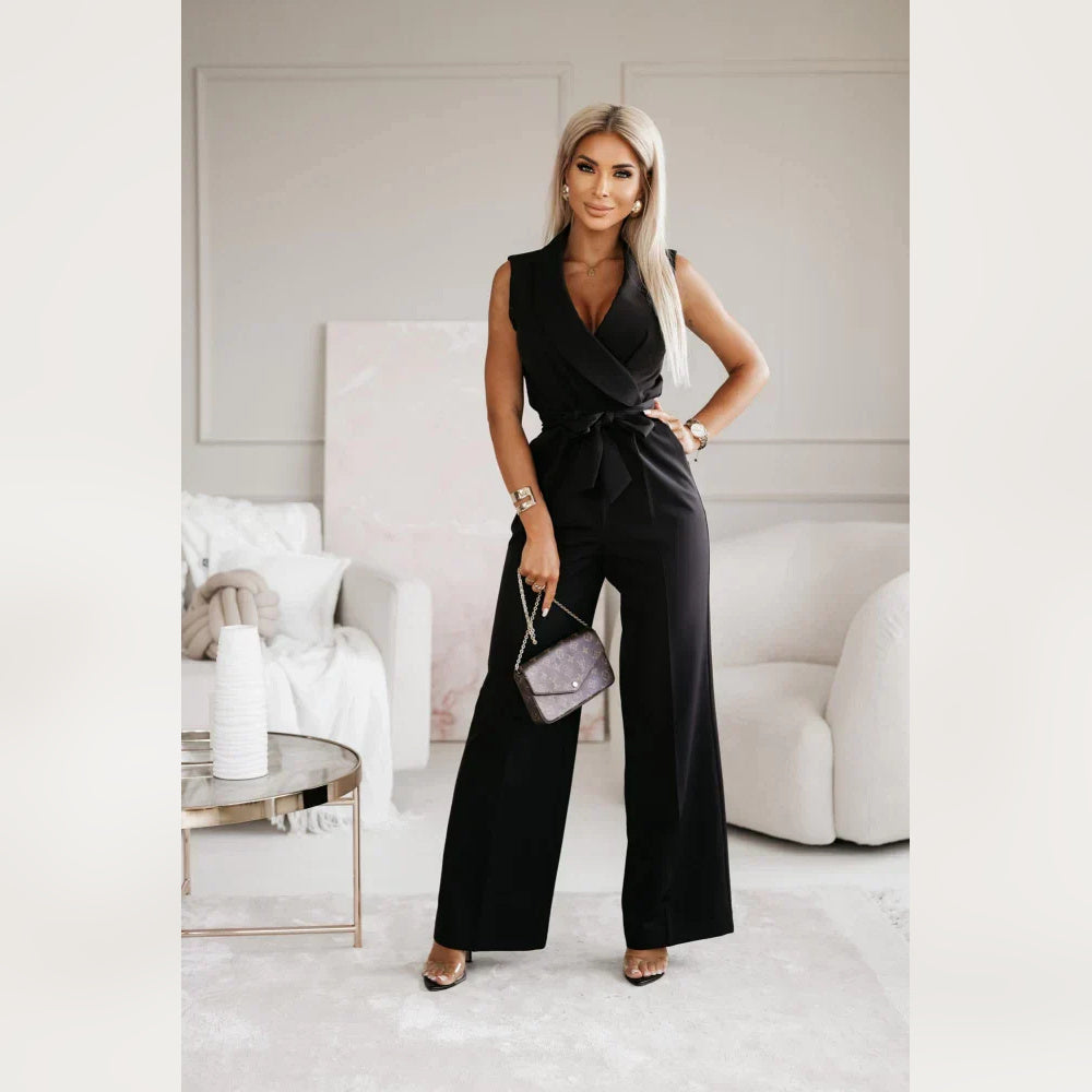 Maribel – Bezrękawowy Kombinezon – Elegancka Sylwetka z Eleganckim Krojem