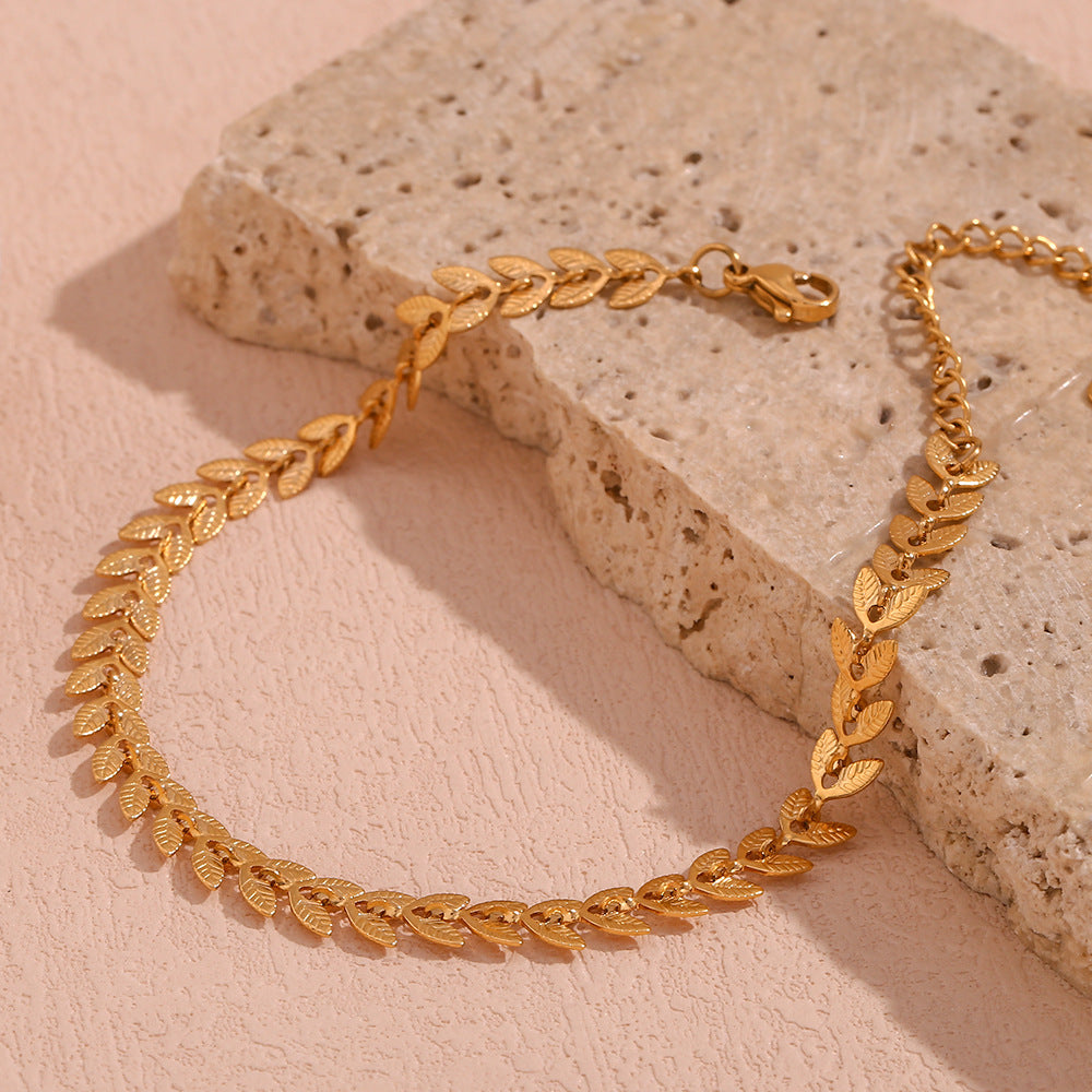 Delaida - Pulsera złota liść