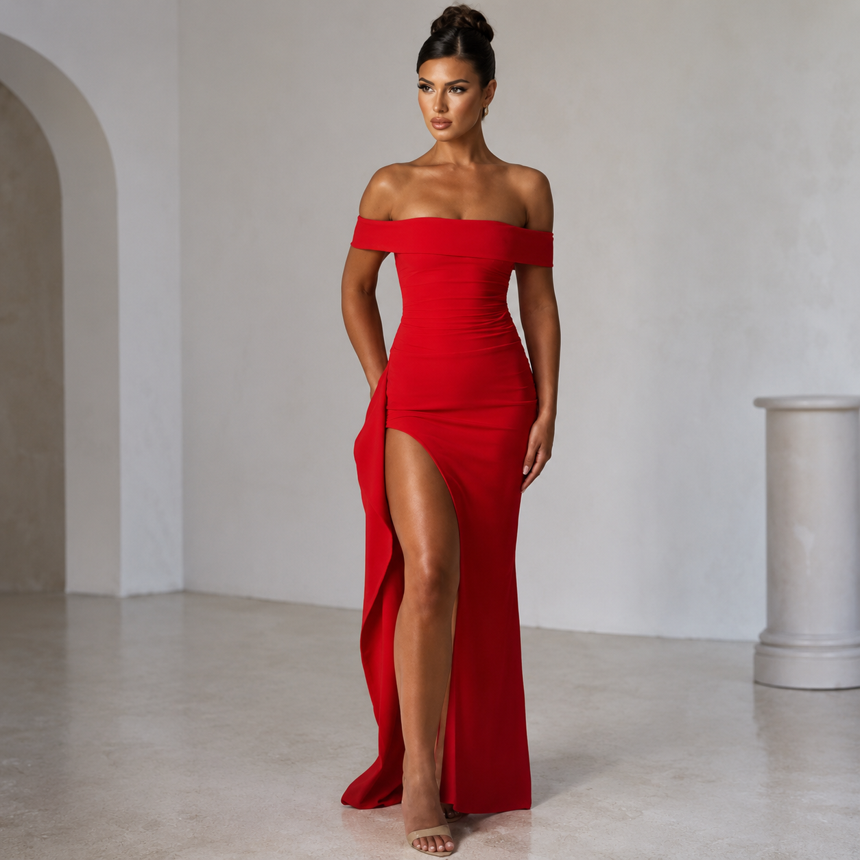 Stephanie - Elegancka Damska Suknia Maxi