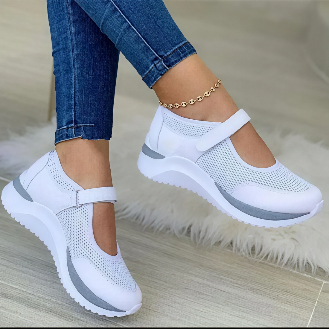 Emilia - Sneakersy na rzep