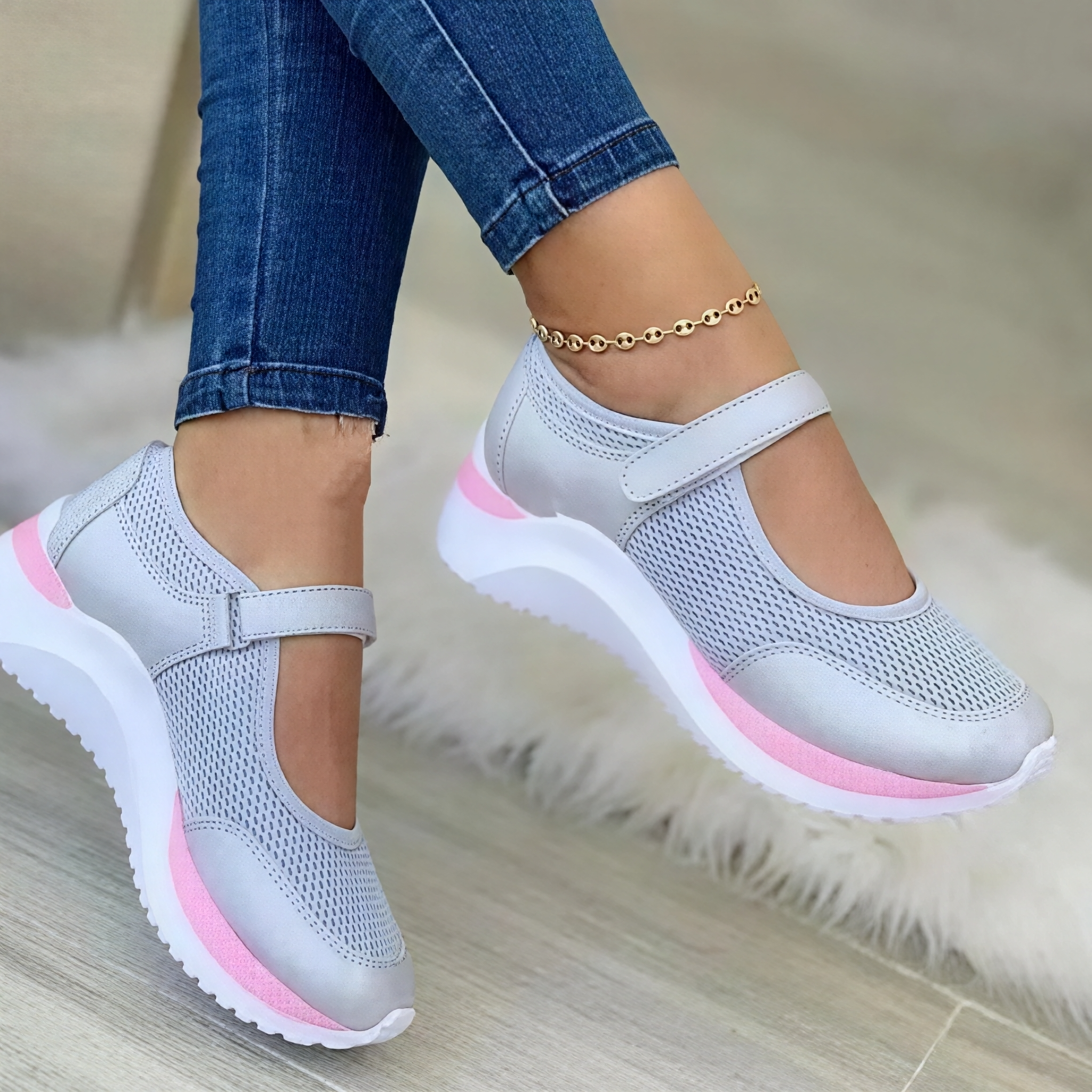 Emilia - Sneakersy na rzep