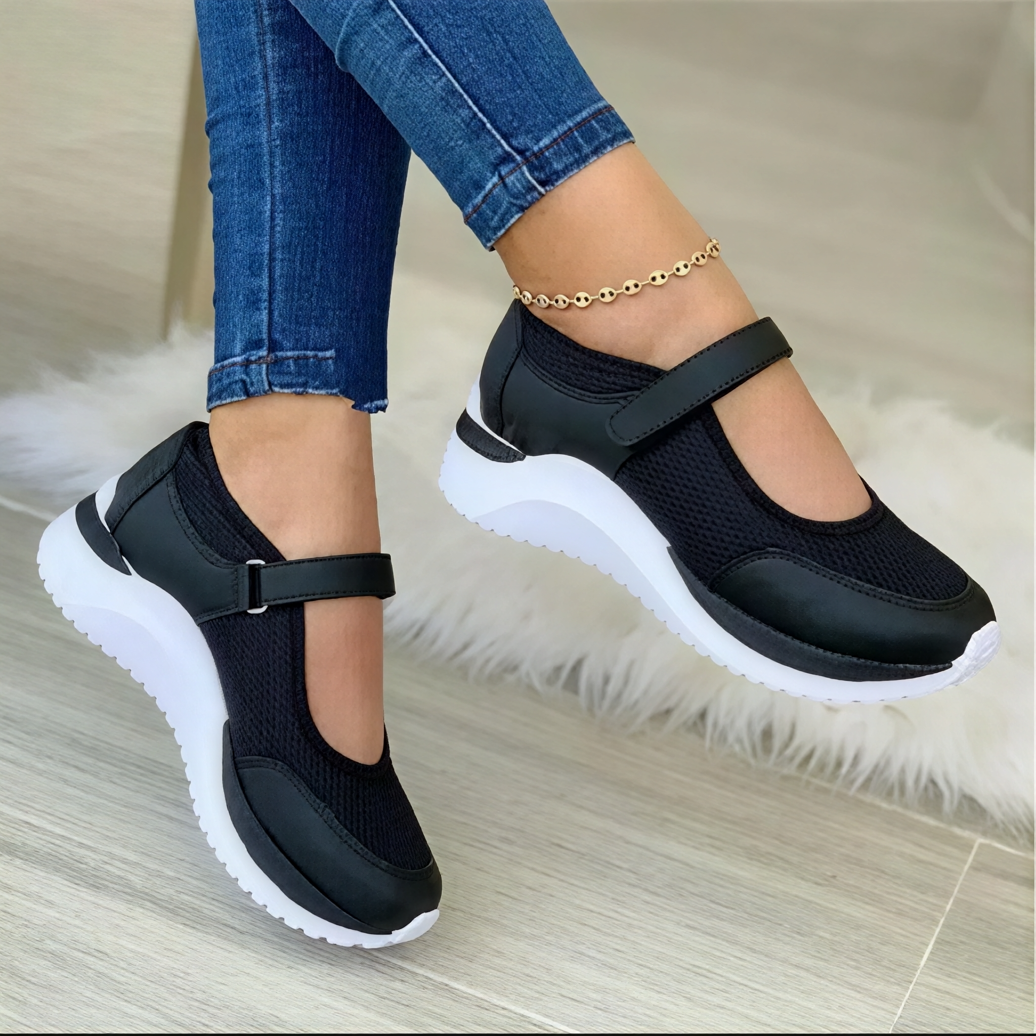 Emilia - Sneakersy na rzep