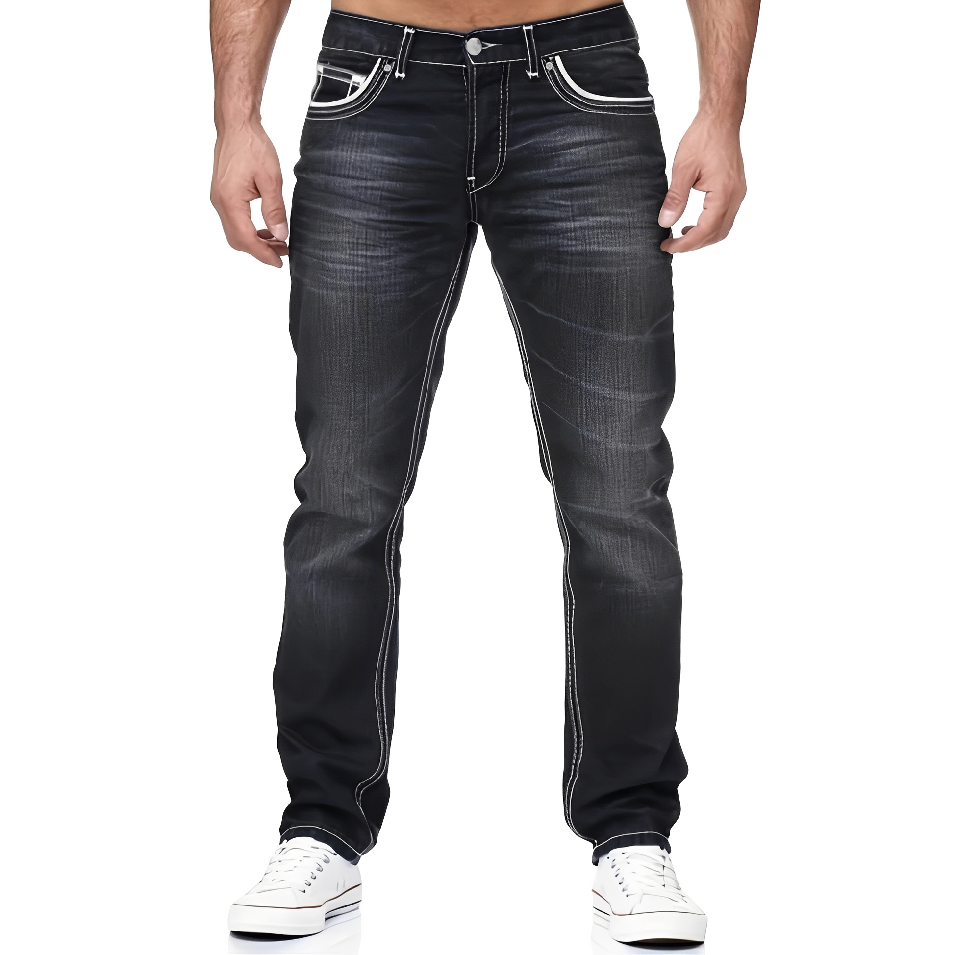 Andy - Stylowe jeansy w stylu używanym dla mężczyzn
