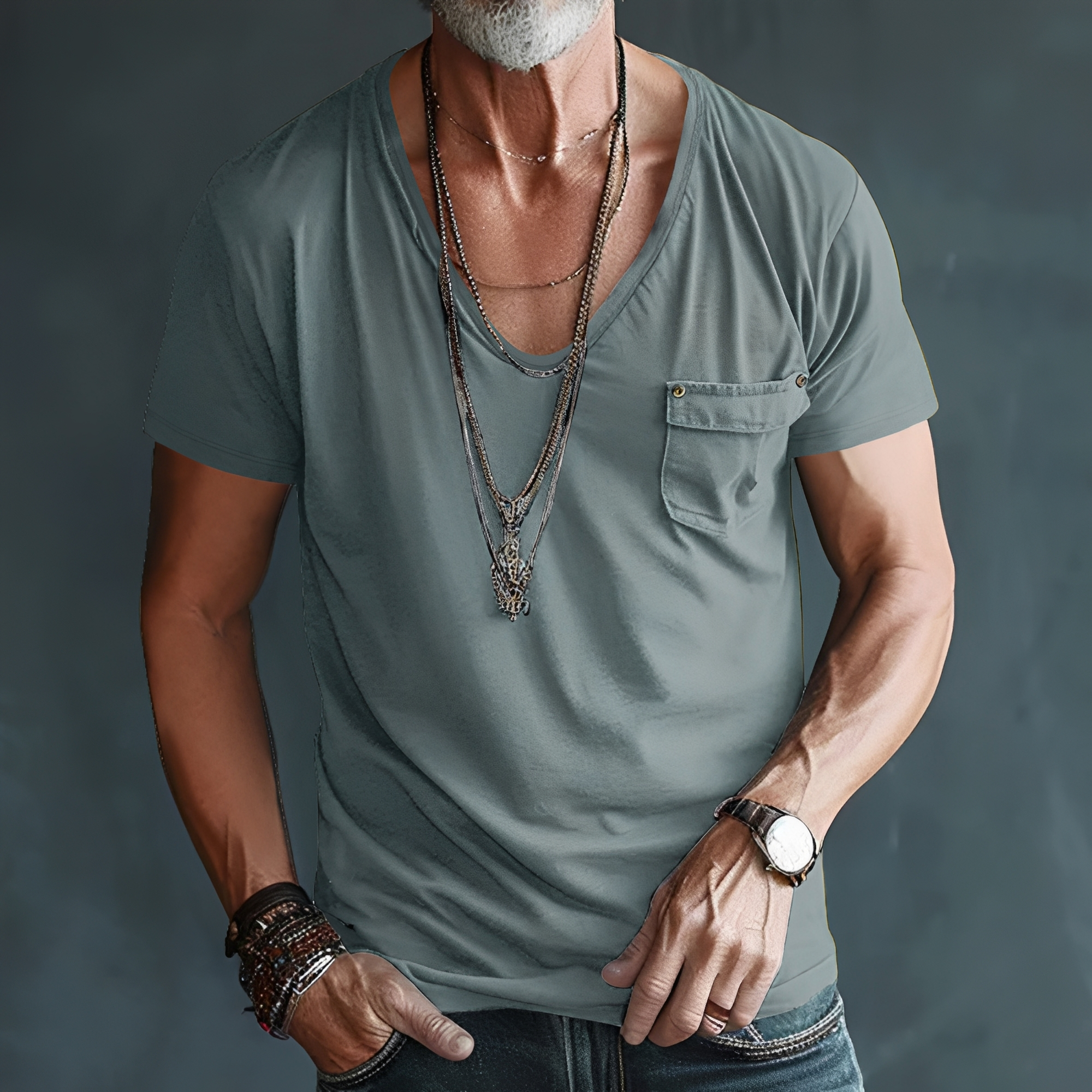 Eddie – T-shirt dla mężczyzn – Swobodny i luźny