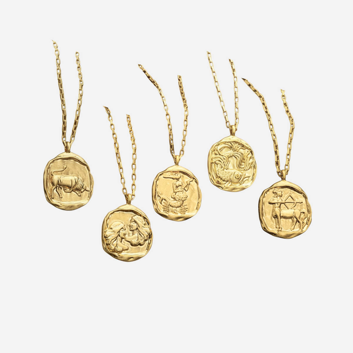 Zeki – Kolczyk medalion zodiakalny ze złota
