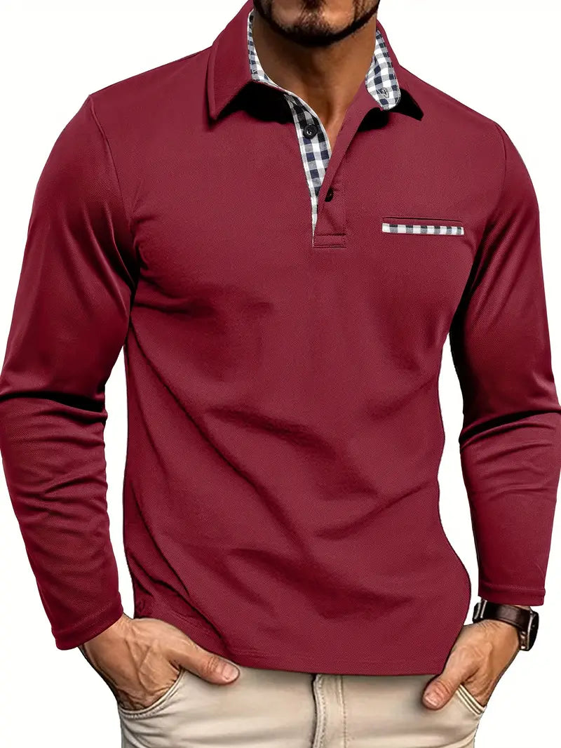 Levi - Polo z tartanowym kołnierzykiem