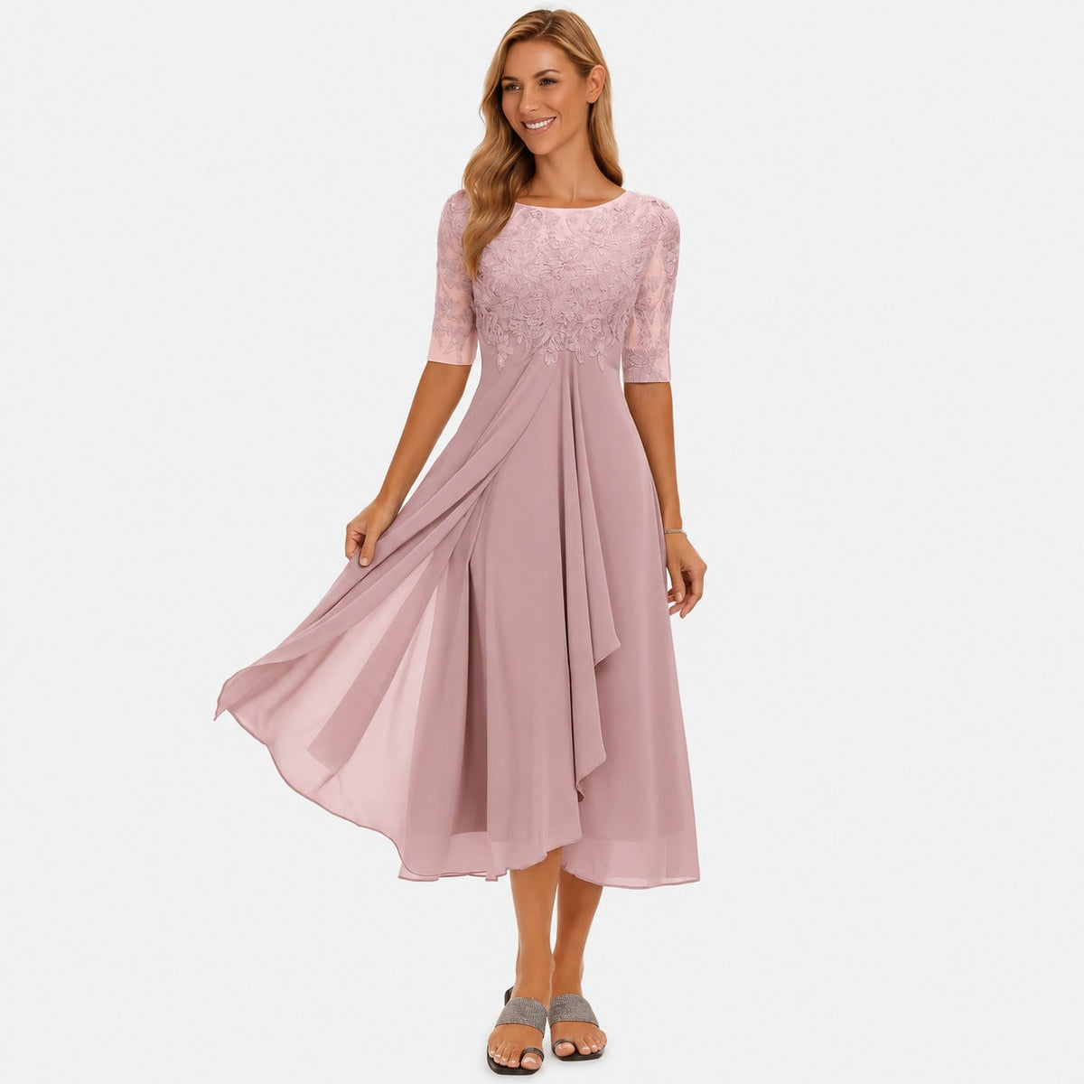 Ximena - Elegancka Damska Sukienka do Kolan