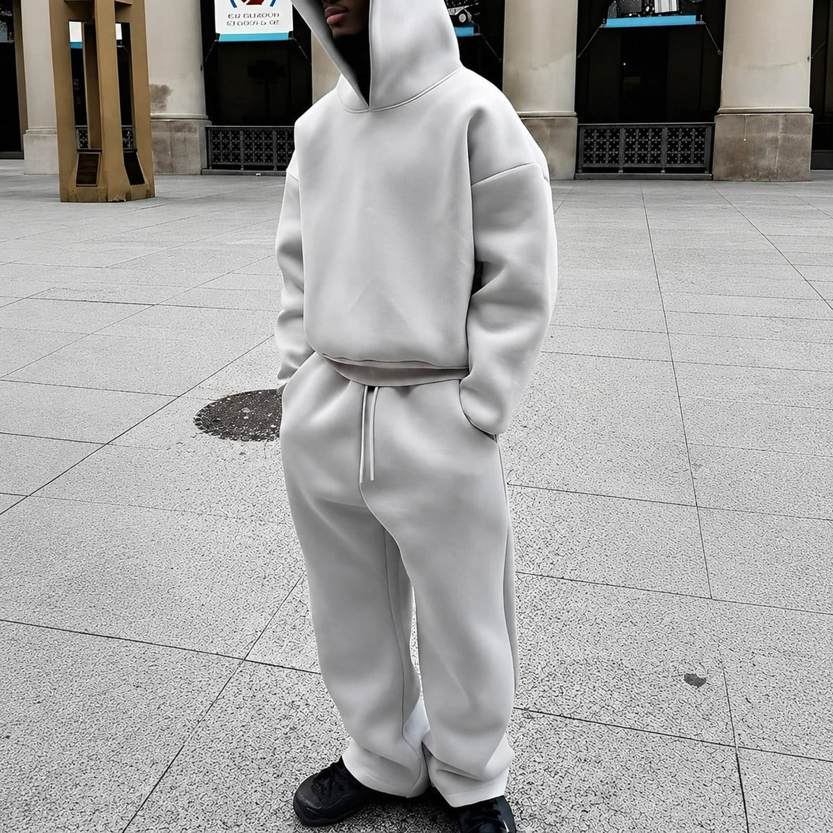 Marco - Zestaw casualowy z oversize'ową bluzą z kapturem dla mężczyzn