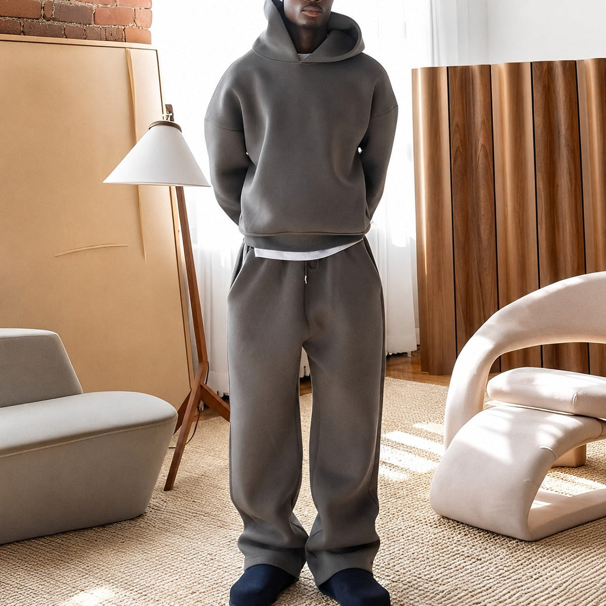 Marco - Zestaw casualowy z oversize'ową bluzą z kapturem dla mężczyzn