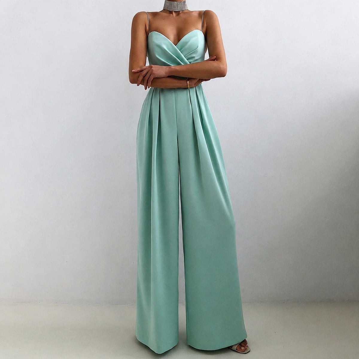 Becca - Elegancki kombinezon z wysokim stanem