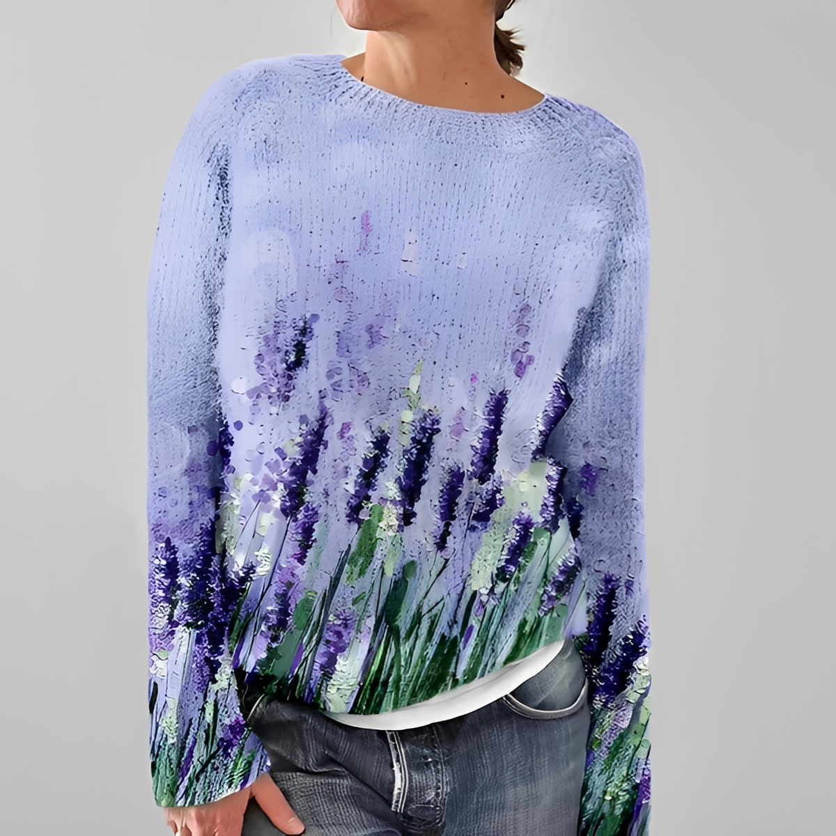 Liliane - Elegancki sweter z okrągłym dekoltem