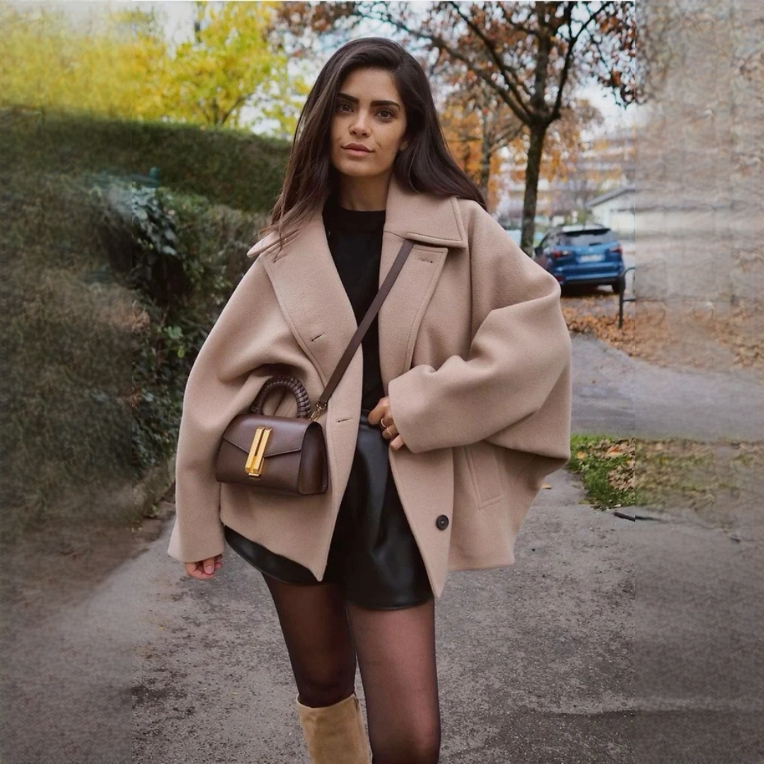 Hannah - Stylowy i ciepły oversize płaszcz