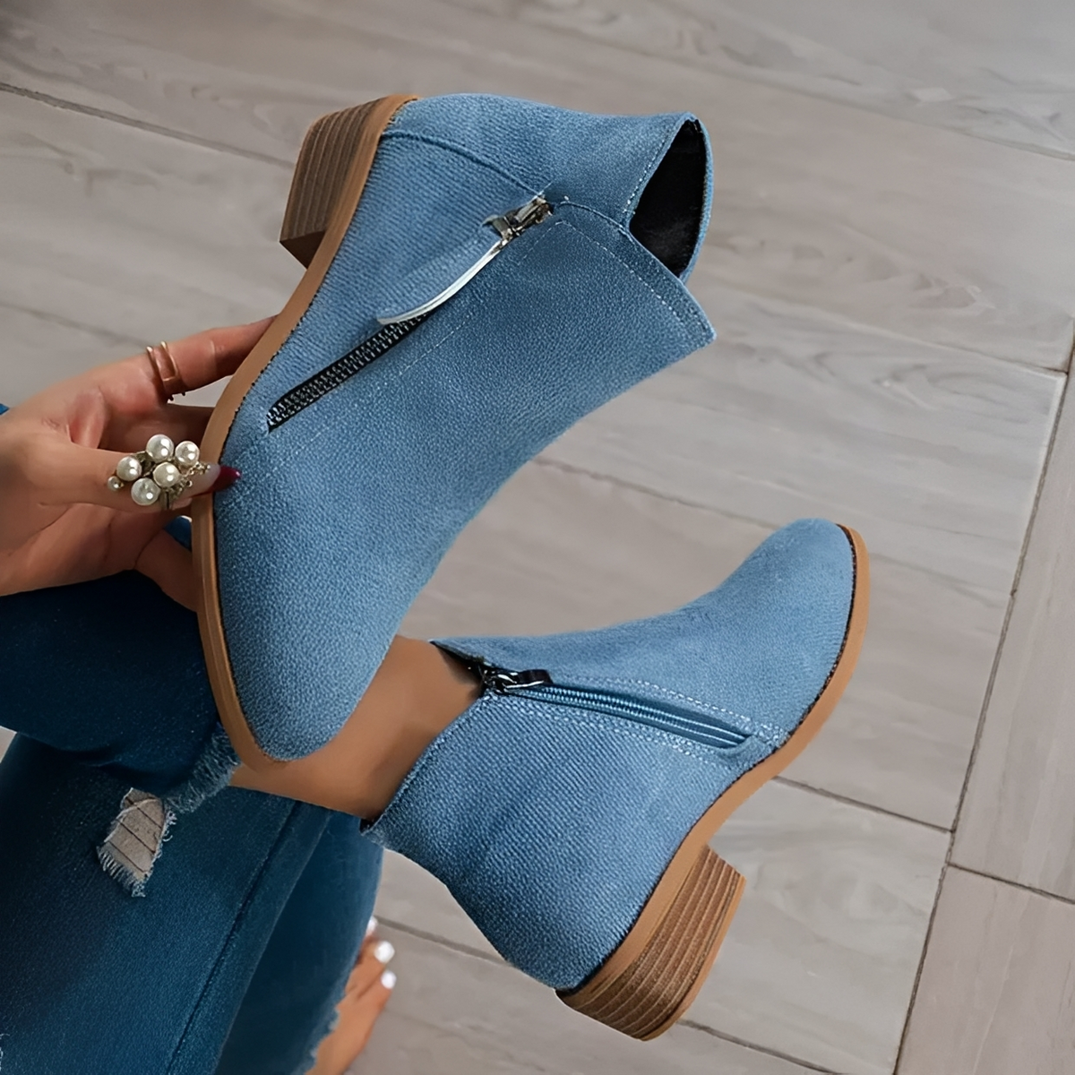 Klara - Szykowne i eleganckie botki z suwakiem