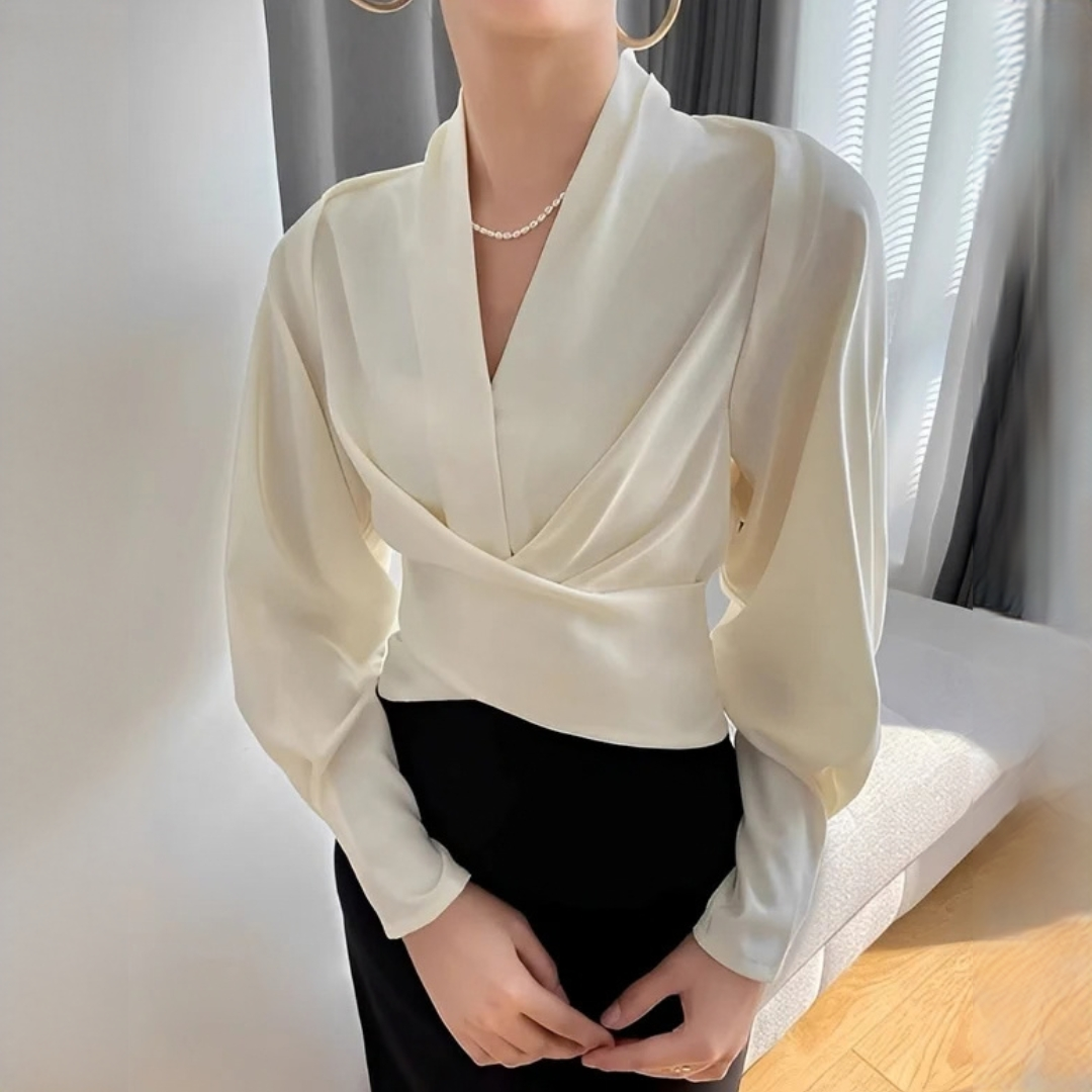 Annora - Stylowa i elegancka bluzka z długim rękawem