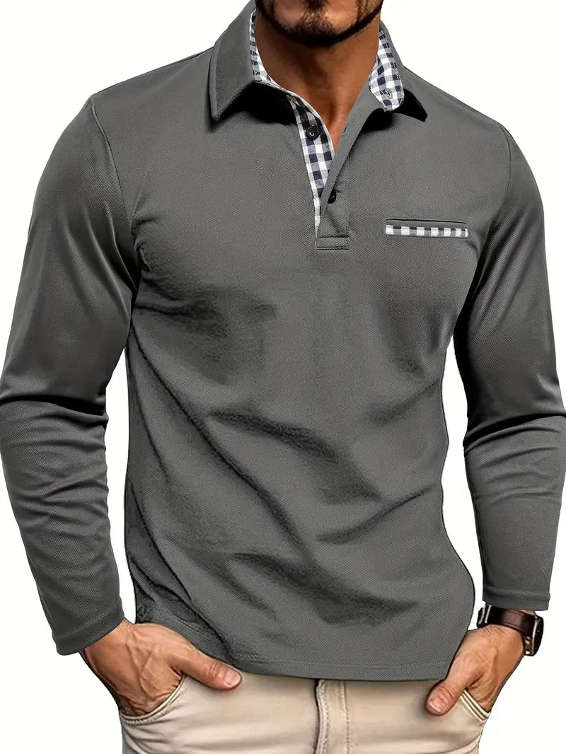 Levi - Polo z tartanowym kołnierzykiem