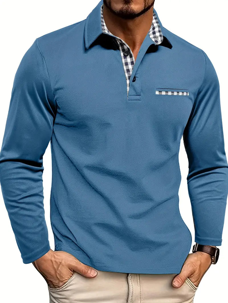 Levi - Polo z tartanowym kołnierzykiem