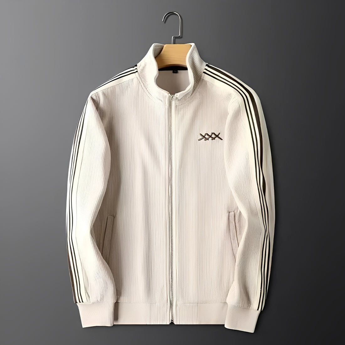 Dres męski sportowy z zamkiem i sznurkiem do regulacji, sportowy design