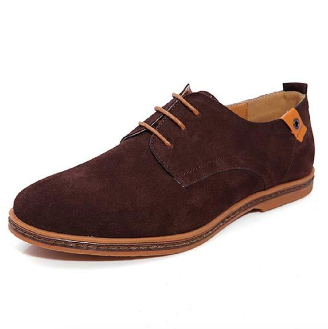 Męskie casualowe buty sznurowane, okrągły nosek, klasyczny design