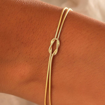 Pulsera węzłów - Pulsera węzłów z łańcuchem węża