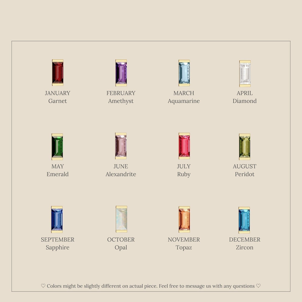 Personalizowane kolczyki Baguette – Eleganckie kolczyki typu huggie