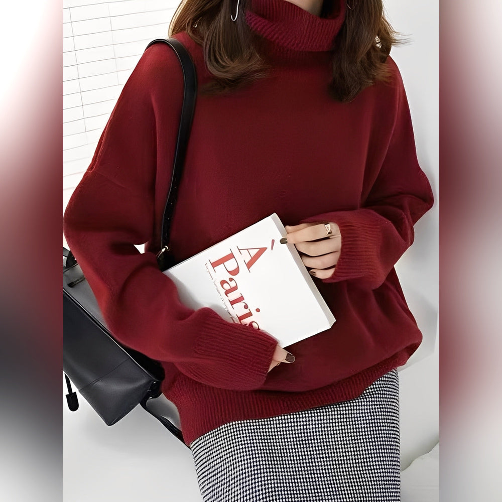 Yvette – Sweter z wysokim kołnierzem dla kobiet