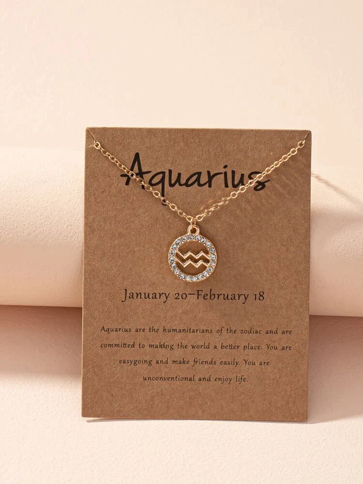 Naszyjnik znaku zodiaku - Naszyjnik znaku zodiaku Astrologia Dziewczyna
