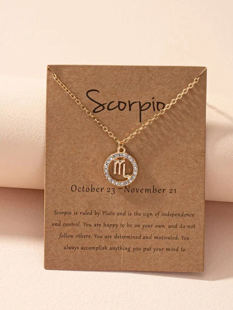 Naszyjnik znaku zodiaku - Naszyjnik znaku zodiaku Astrologia Dziewczyna