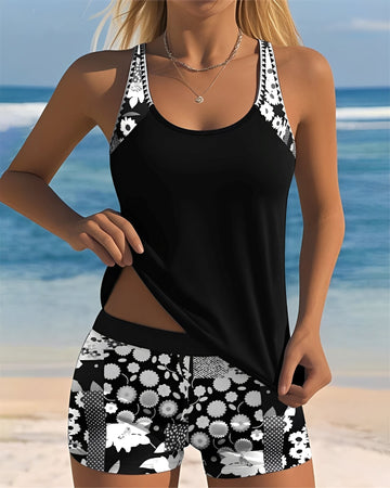Annie - Stylowy zestaw tankini z nadrukiem dla kobiet