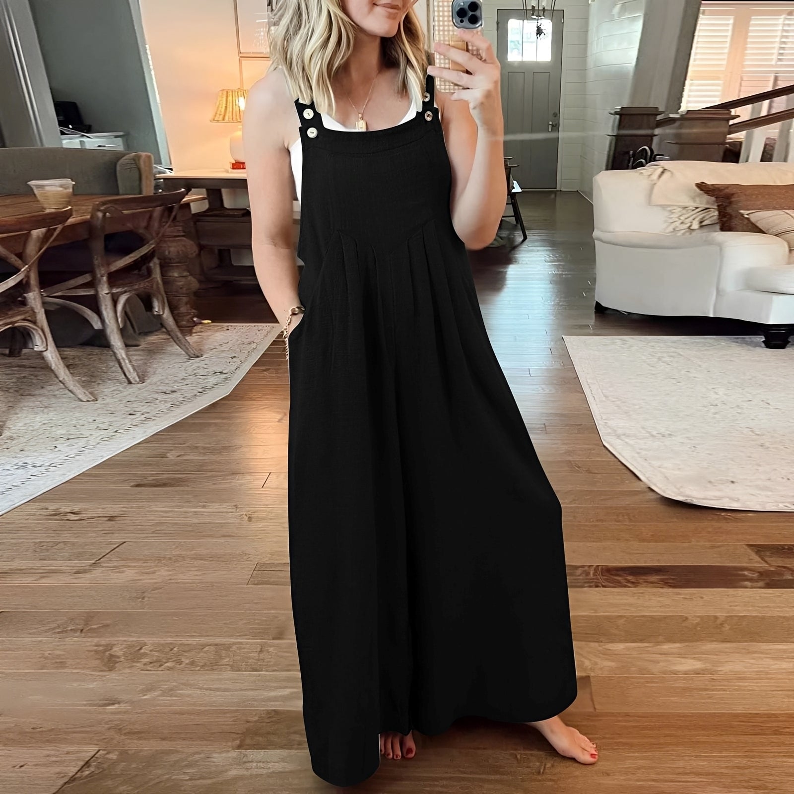 Chloe - Stylowy kombinezon z szerokimi nogawkami dla kobiet
