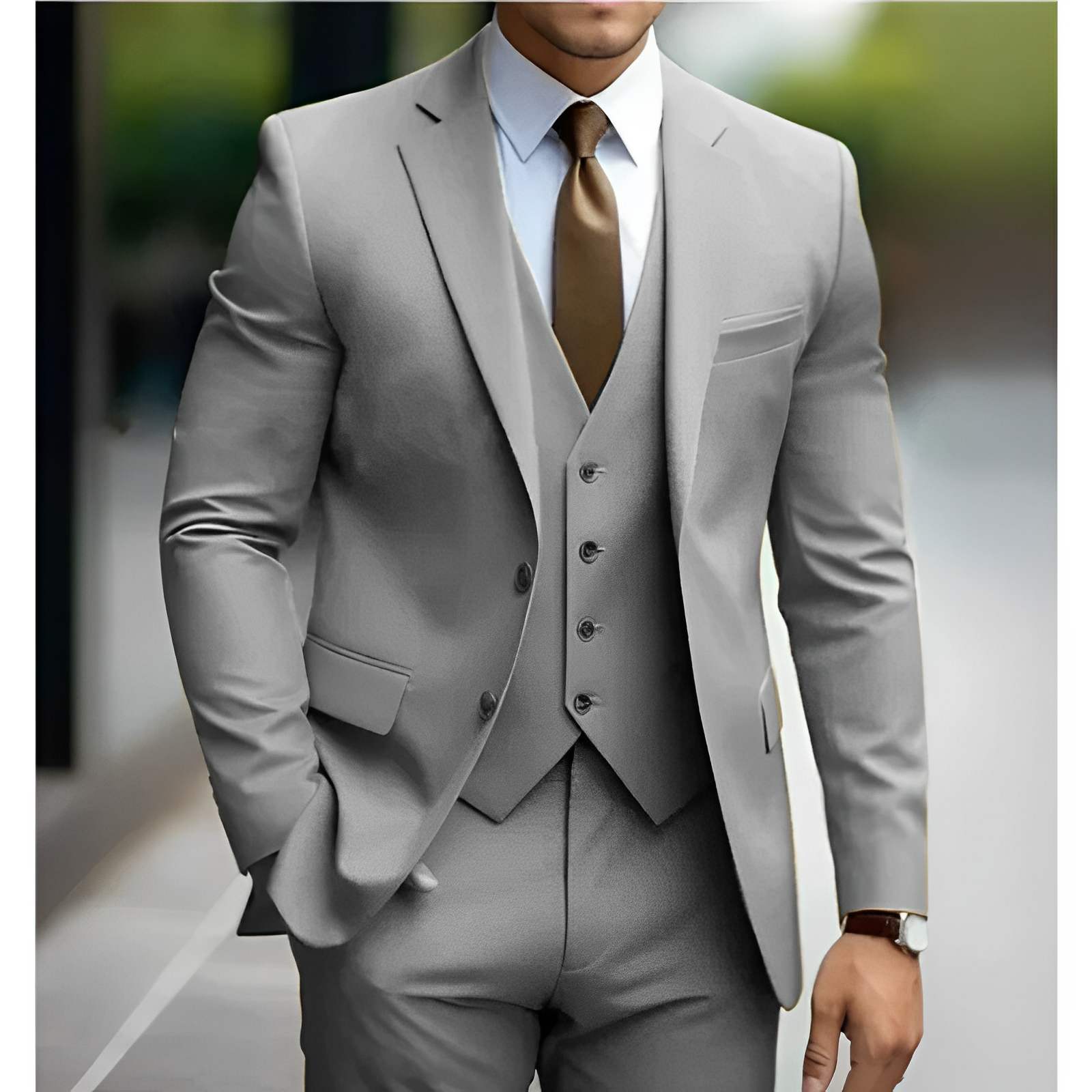 Liam – Elegancki 3-częściowy garnitur ślubny dla mężczyzn