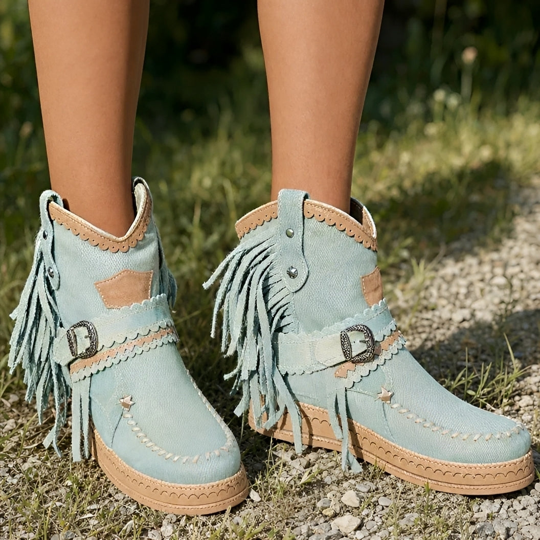 Brianna - Stylowe Boho Botki do Kostki