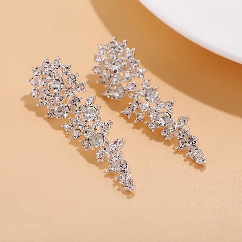 Eloise – Pendientes de clip z rhinestone bez przekłucia