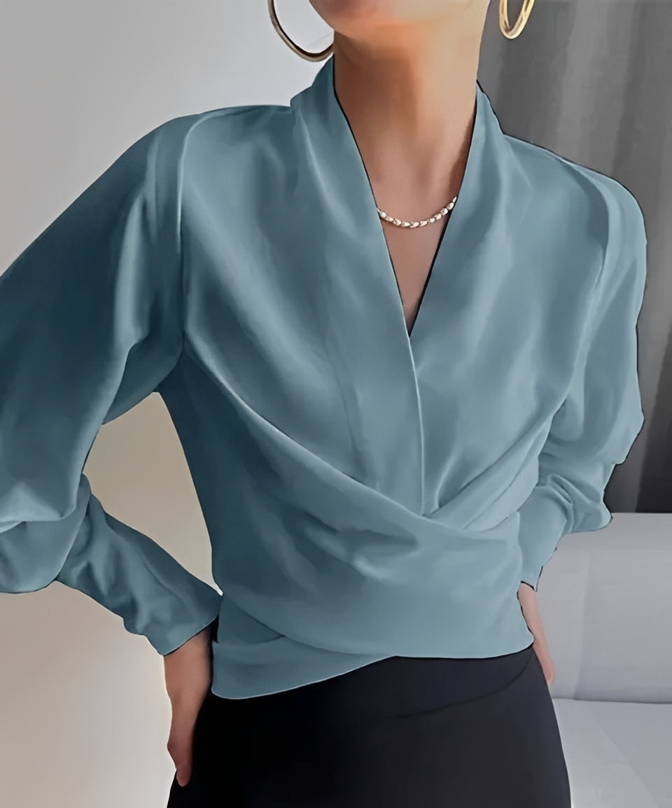 Isabel - Elegancki top z dekoltem w serek