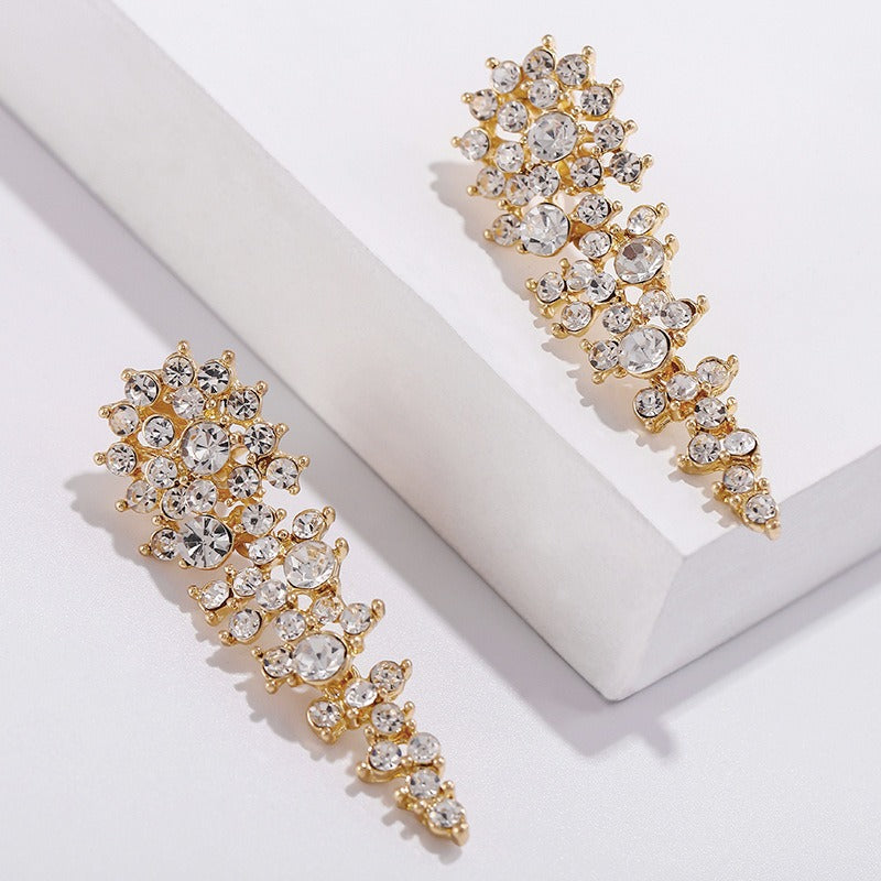 Eloise – Pendientes de clip z rhinestone bez przekłucia