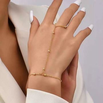 Lisa – Pulsera łańcuch perłowy i rękawiczki
