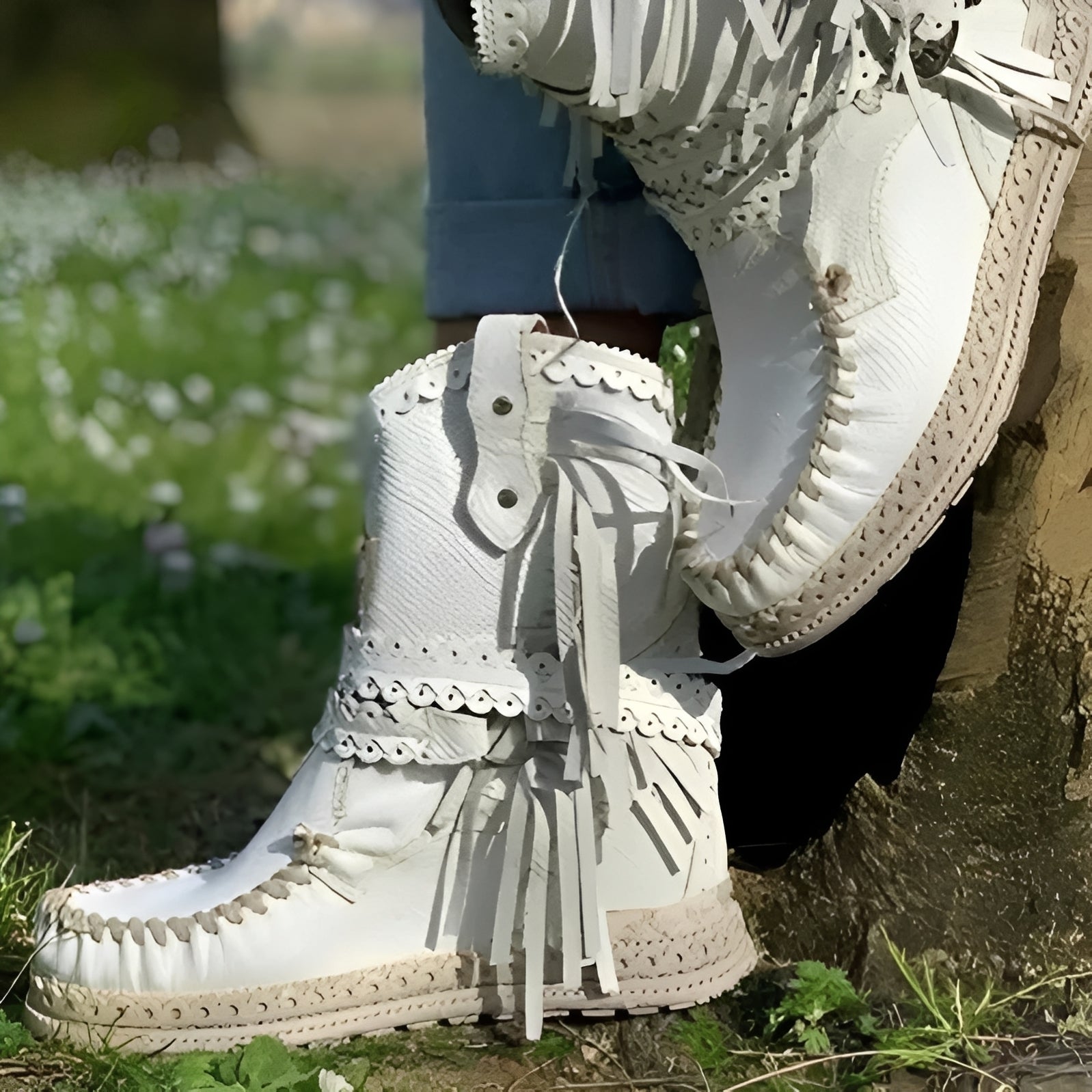 Brianna - Stylowe Boho Botki do Kostki