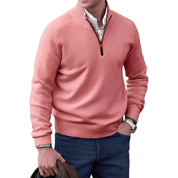 Kian - Stylowy męski sweter z funkcjonalnym zamkiem