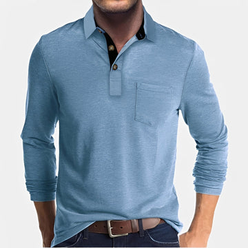 Hardy - Casualowa Koszulka Polo z Długim Rękawem