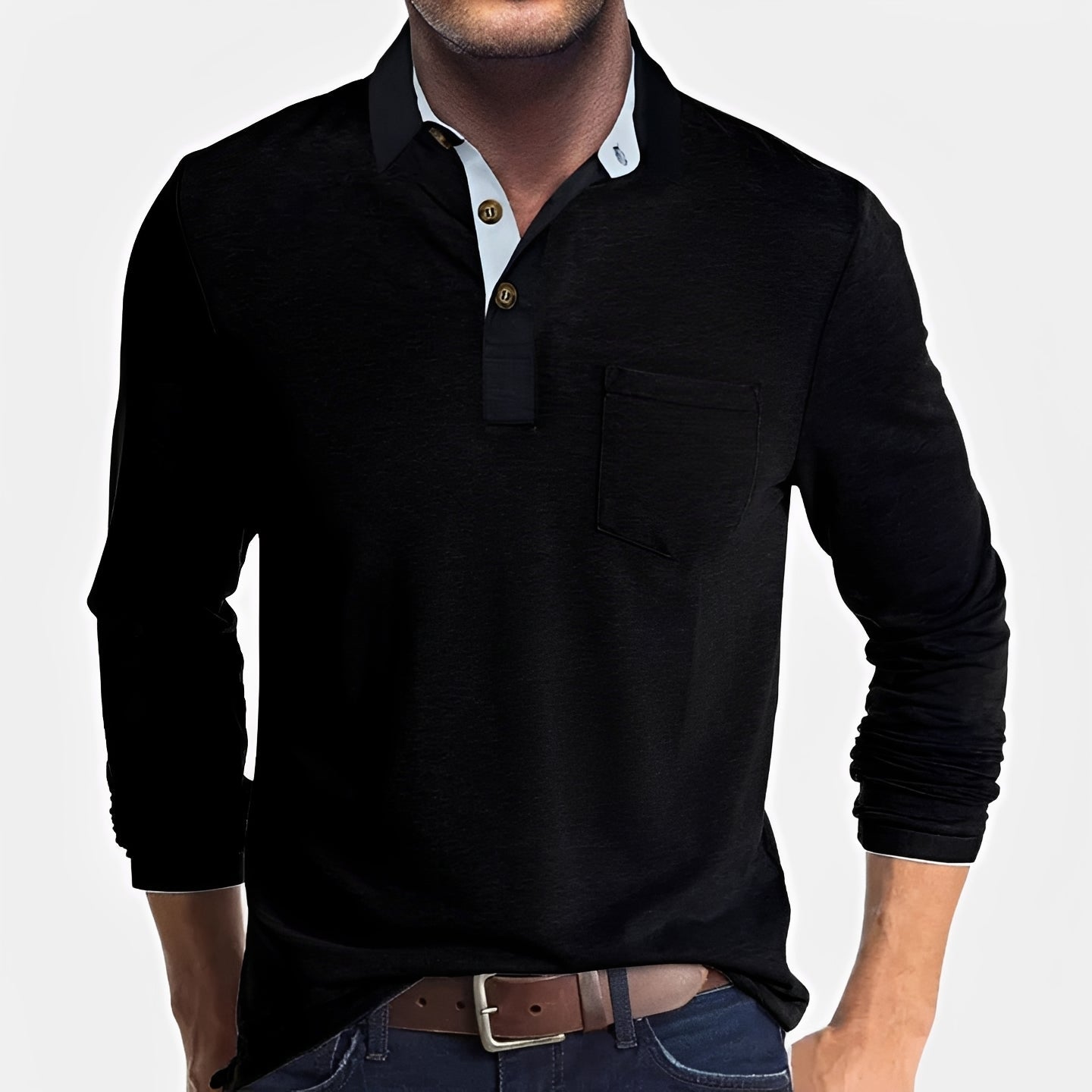 Hardy - Casualowa Koszulka Polo z Długim Rękawem