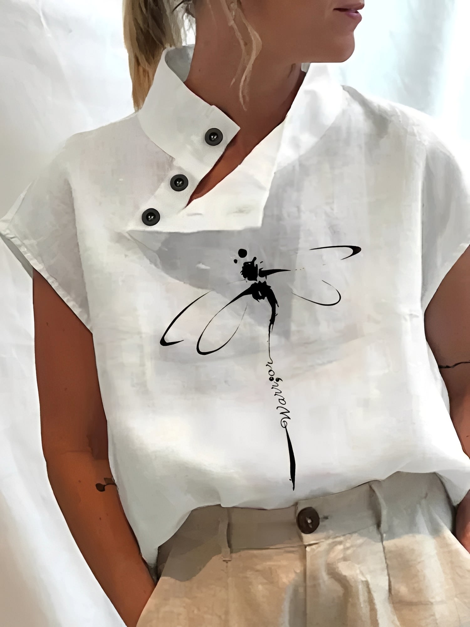 Maddie - Stylowy top z wzorem dla kobiet