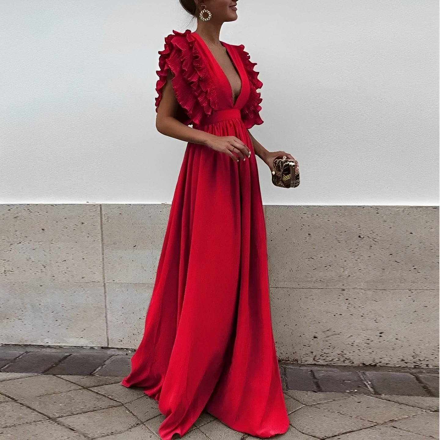 Dorsey - Elegancka długa sukienka maxi
