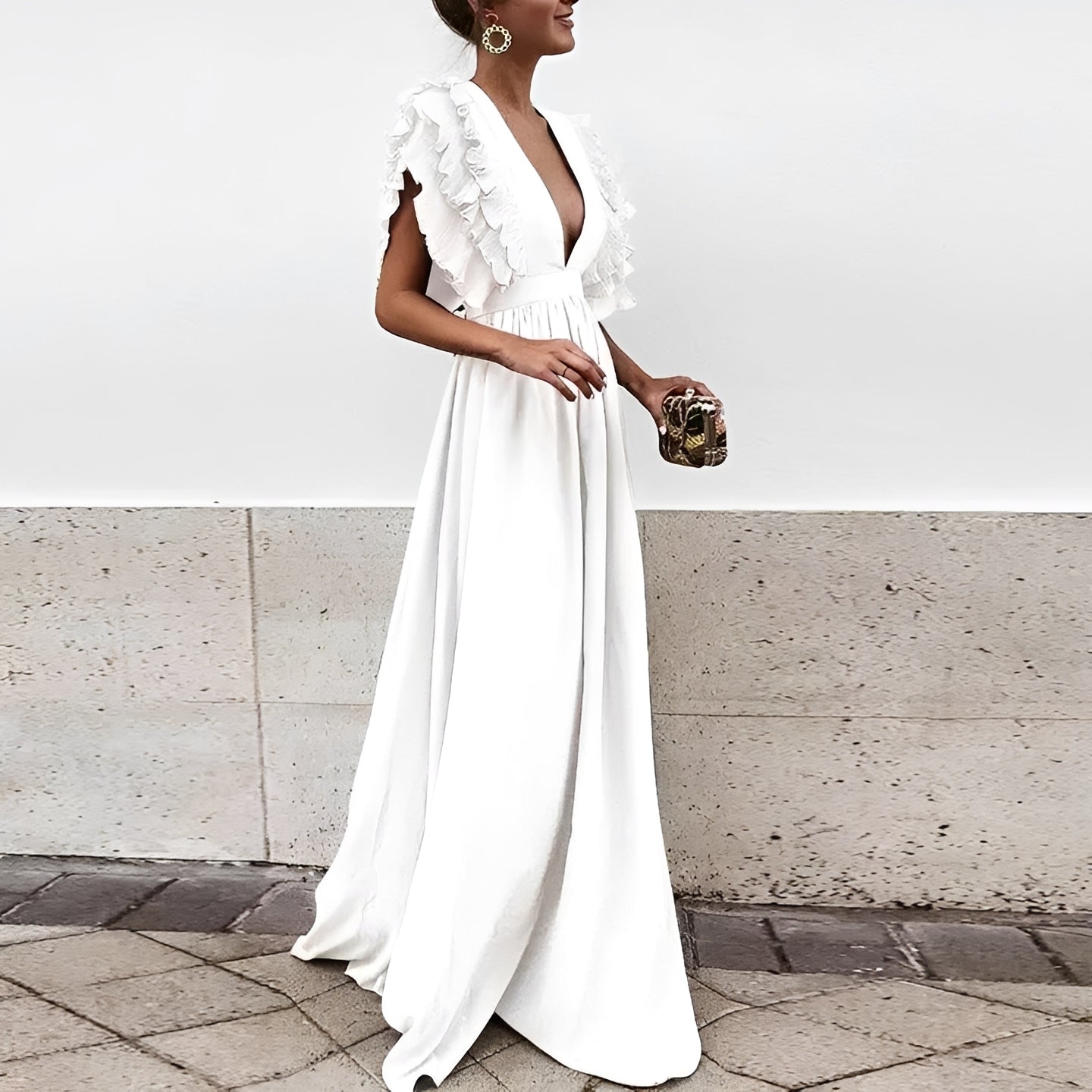 Dorsey - Elegancka długa sukienka maxi