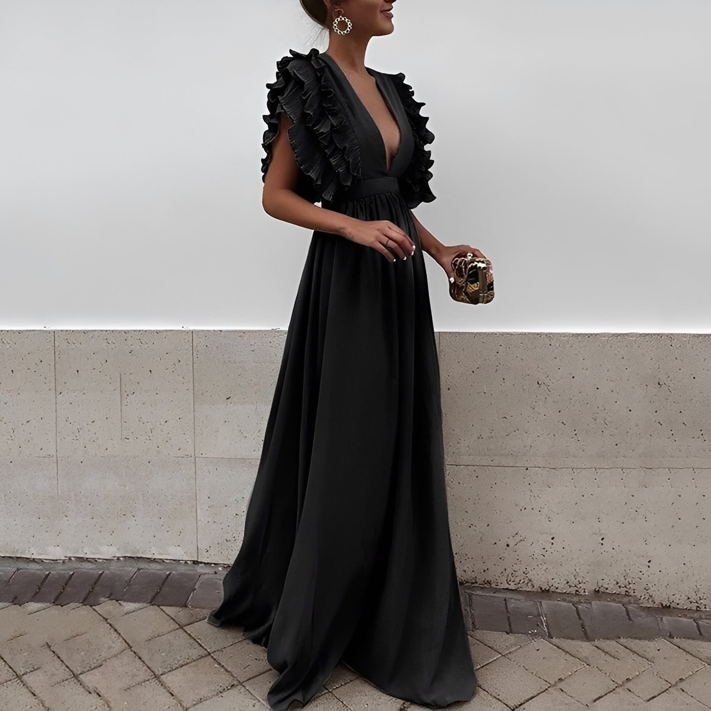 Dorsey - Elegancka długa sukienka maxi