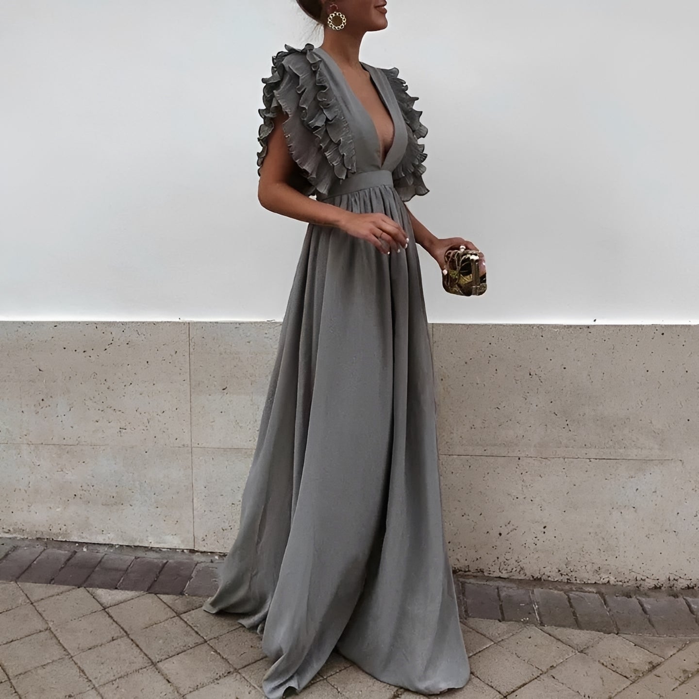 Dorsey - Elegancka długa sukienka maxi