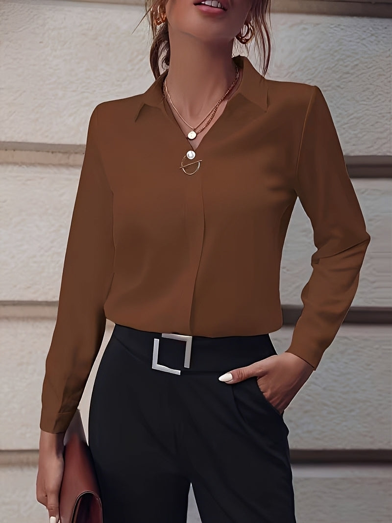Erica - Formalna koszula z długim rękawem