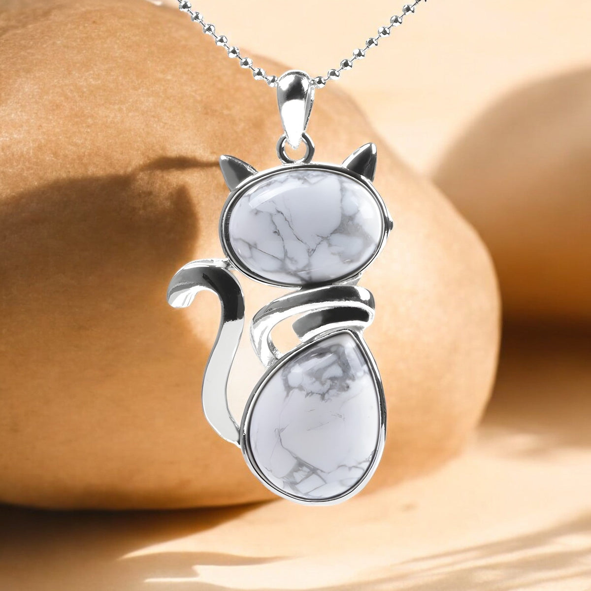 Mila – Kot collar z kamieniem naturalnym