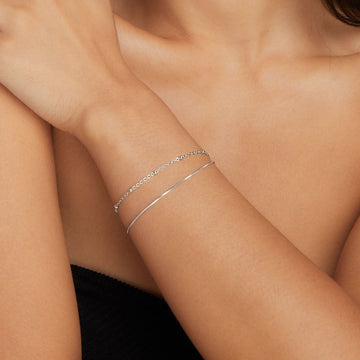 Oya - Pulsera srebrna wielowarstwowa