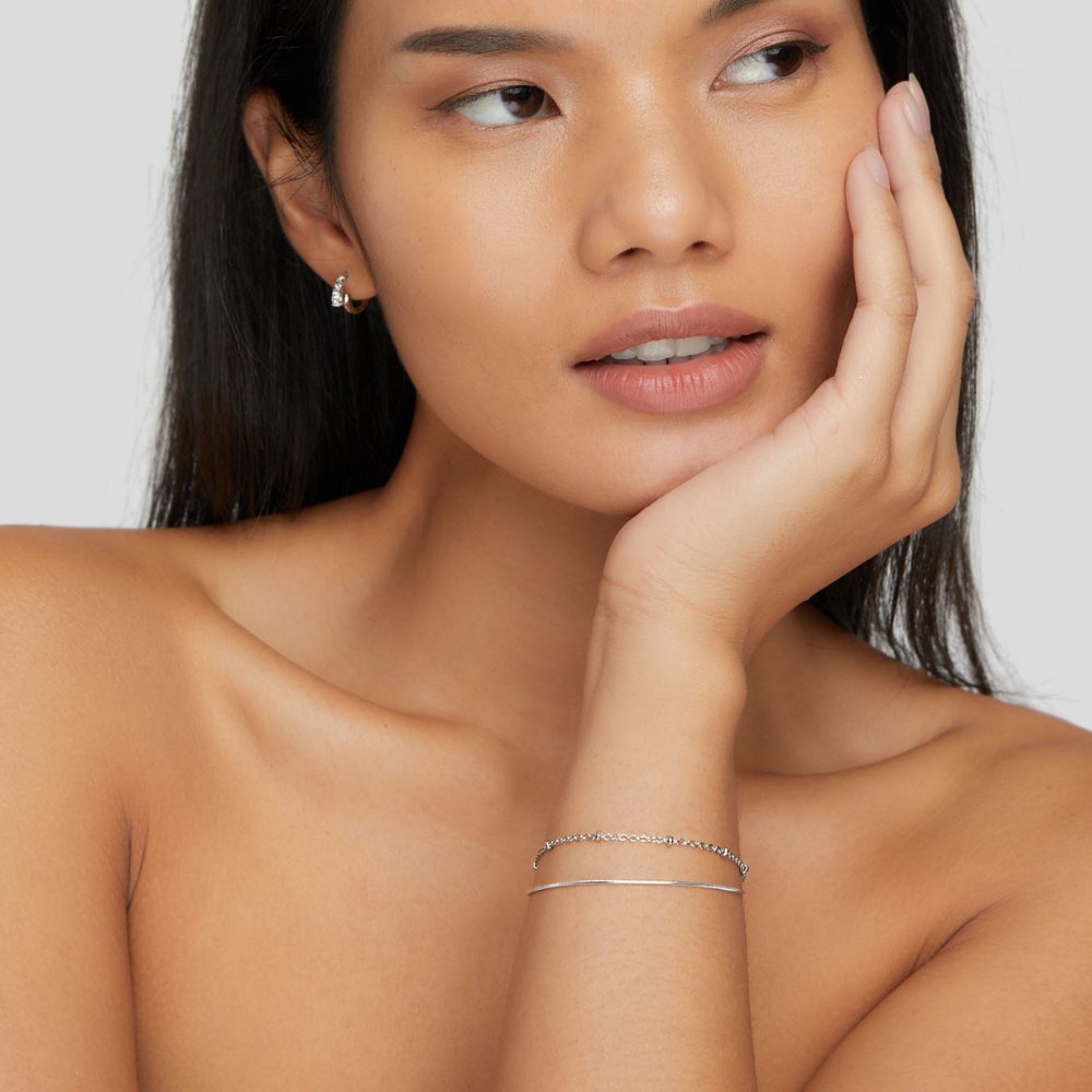 Oya - Pulsera srebrna wielowarstwowa