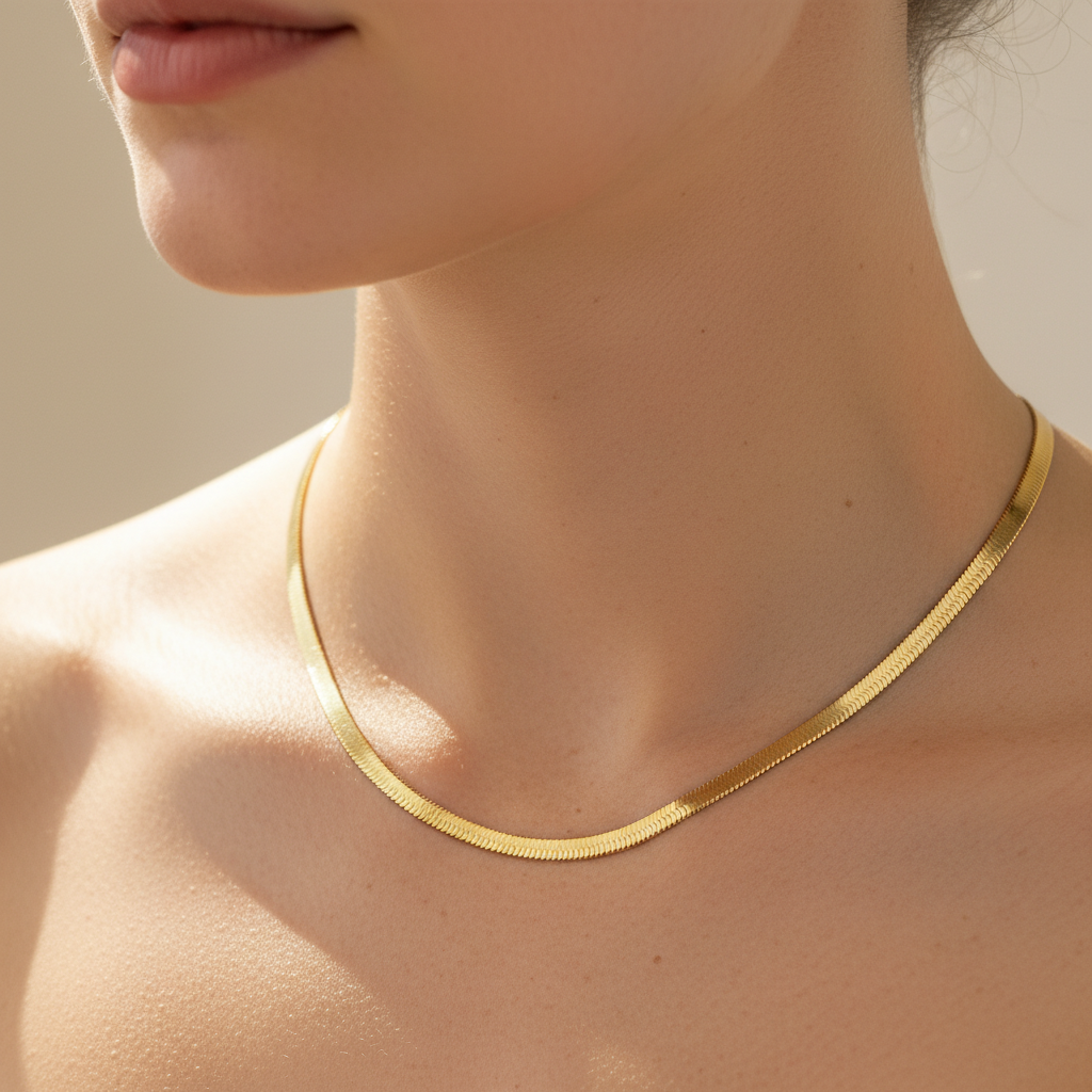 Naomie – Kolczyk choker z łańcucha wąż